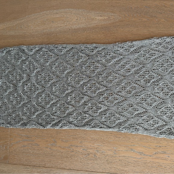 Zara Silver Lace Midi Skirt - Picture 5 of 6